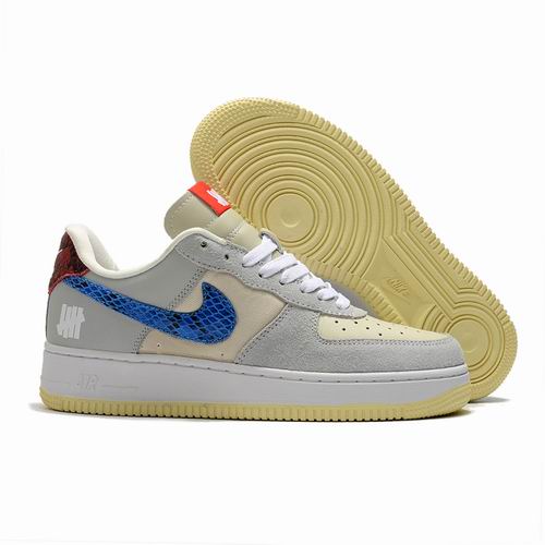 Cheap Nike Air Force 1 Grey Blue Red Shoes Men and Women-72